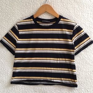 Cropped brandy melville striped shirt!